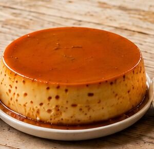 Brazilian Pudim unmolded on a plate