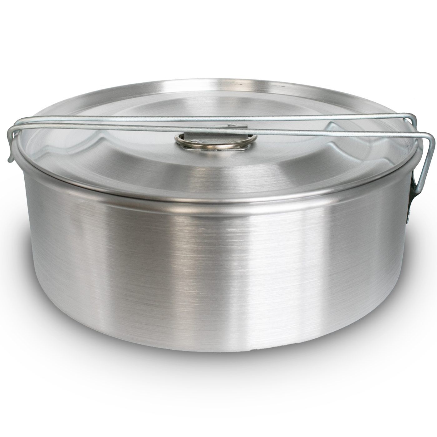 Globe Rocket Large aluminum flan mold with lid, product photo