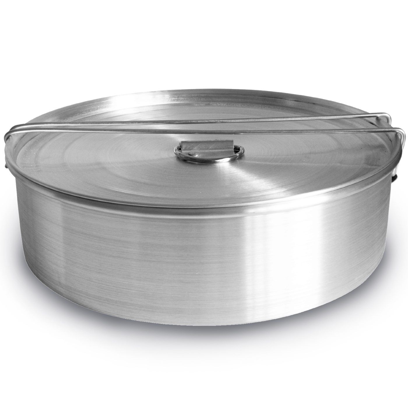 Globe Rocket X-Large aluminum flan mold with lid, product photo
